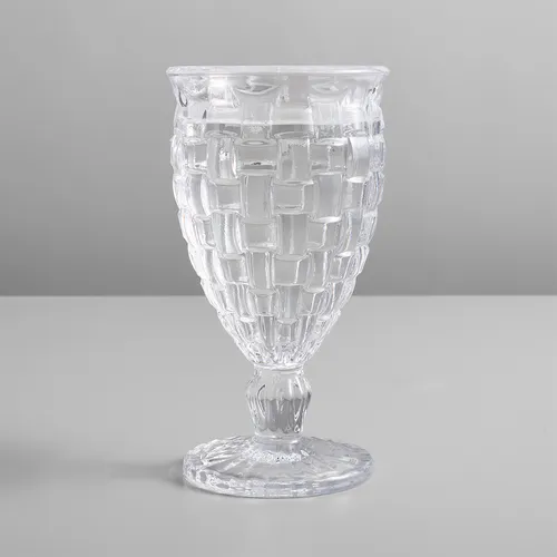 Sur La Table Basketweave Glass Goblet