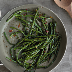 Chinese Long Beans with Chile and Garlic
