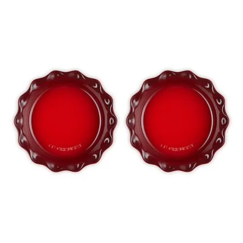 Le Creuset Heritage 2-Piece Fluted Pie Dish Set, 9"