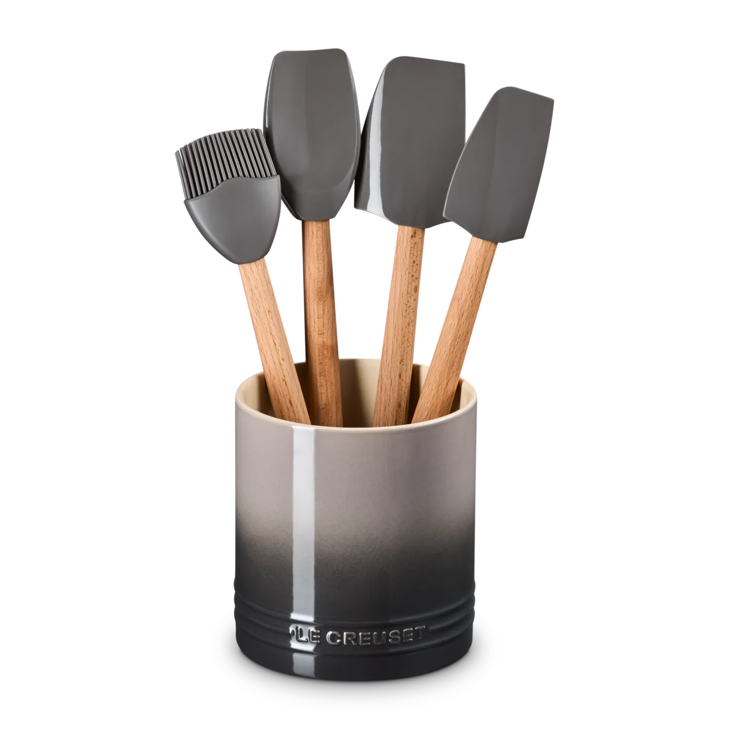 Le Creuset Peche 5-Piece Crock & Tool Set in Riviera | Sur La Table