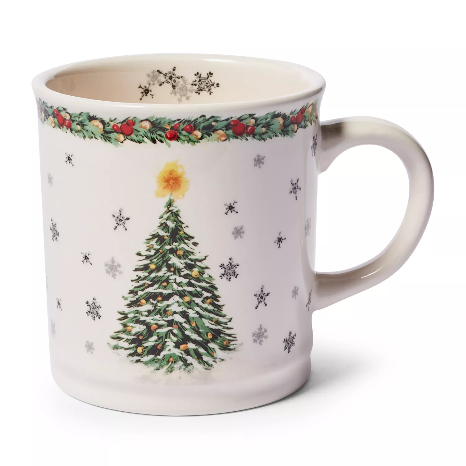 Sur La Table 18 oz. 4-Mug Holiday Stoneware Set