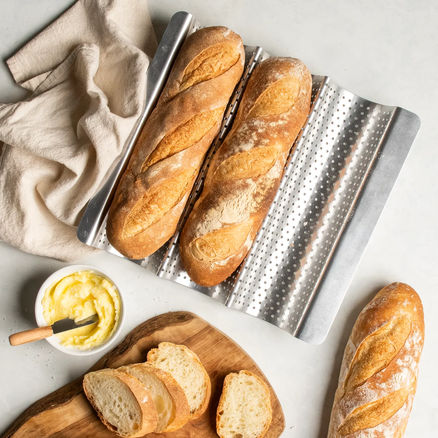 Nordic Ware Naturals Baguette & French Bread Pan