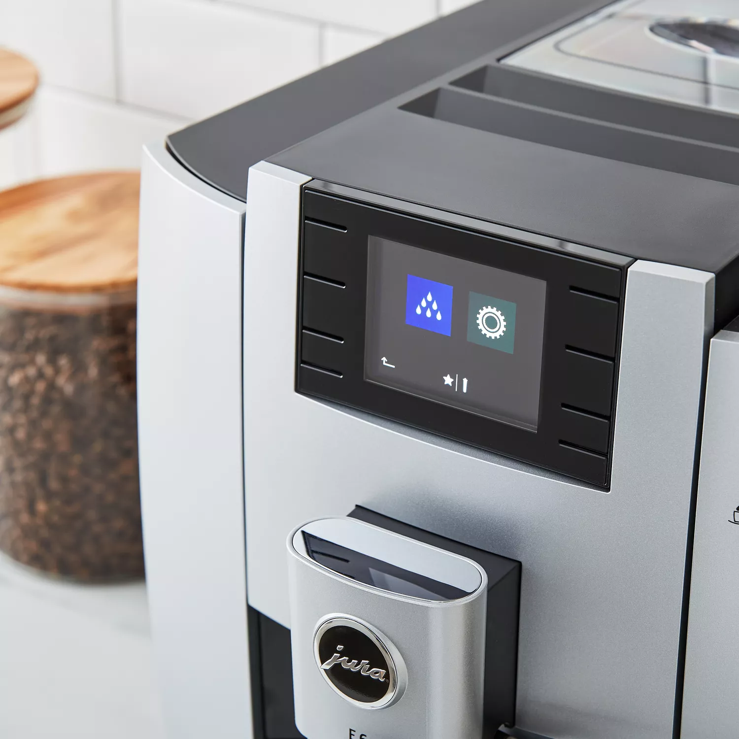 Jura E6 Automatic Coffee Machine - Platinum