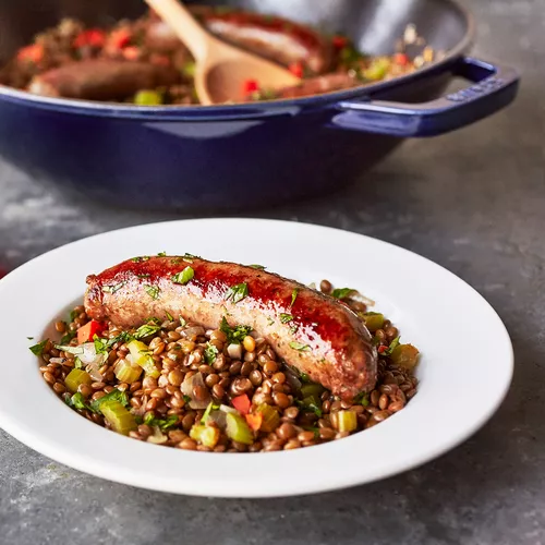 Sausage & Lentils