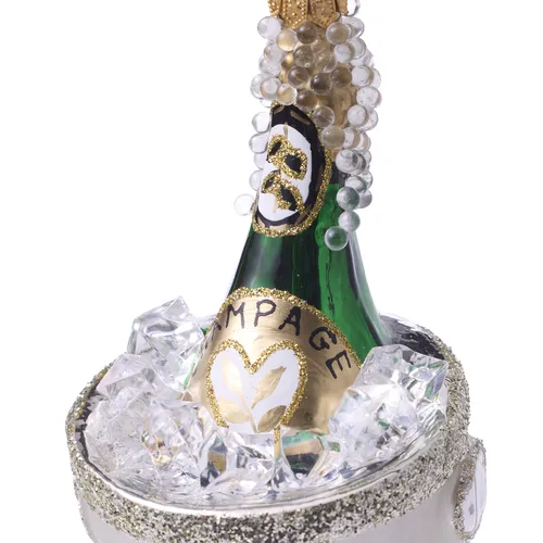 Sur La Table Champagne Over Ice Ornament