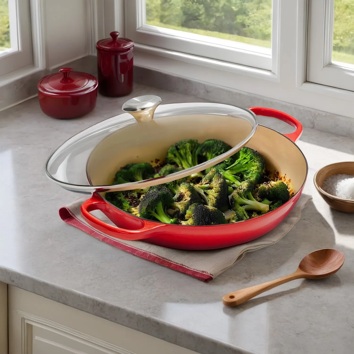 Le Creuset Buffet Casserole with Glass Lid, 3.5 qt.