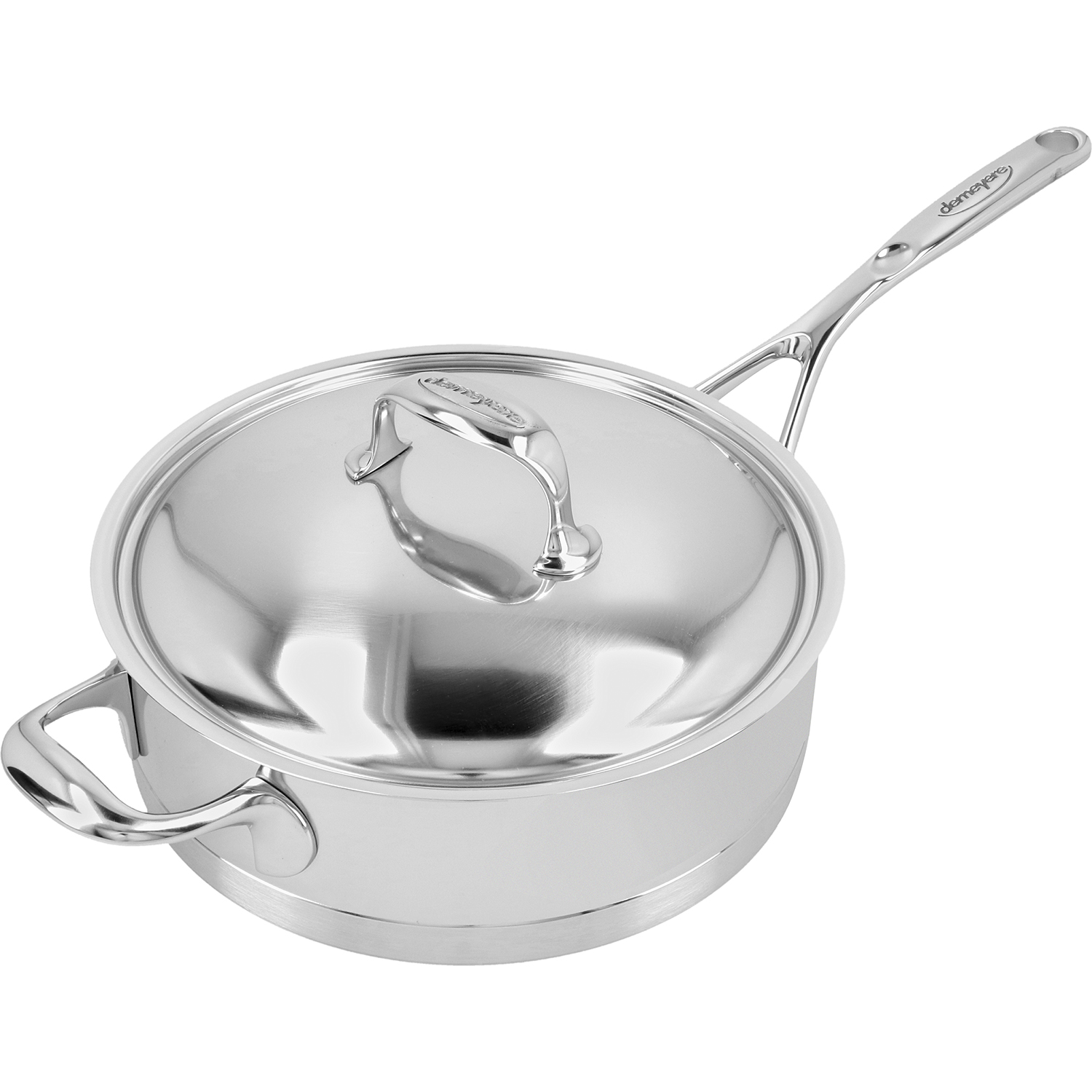 Demeyere Atlantis7 Stainless Steel Sauté Pan with Helper Handle and Lid