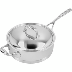 Demeyere Atlantis7 Stainless Steel Sauté Pan with Helper Handle and Lid The Atlantis saute pan is one of the best from Demeyere