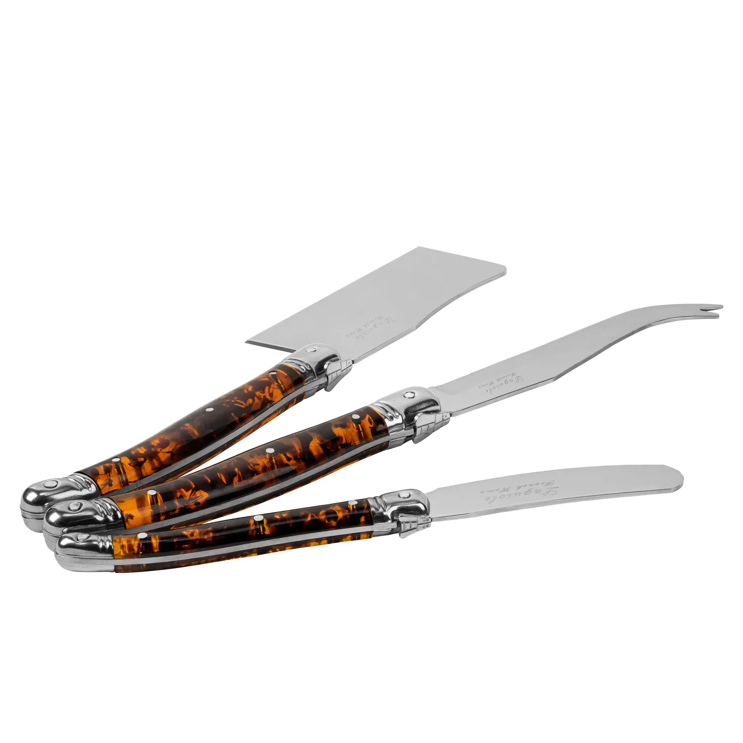 French Home 3-Piece Laguiole Cheese Knife Set