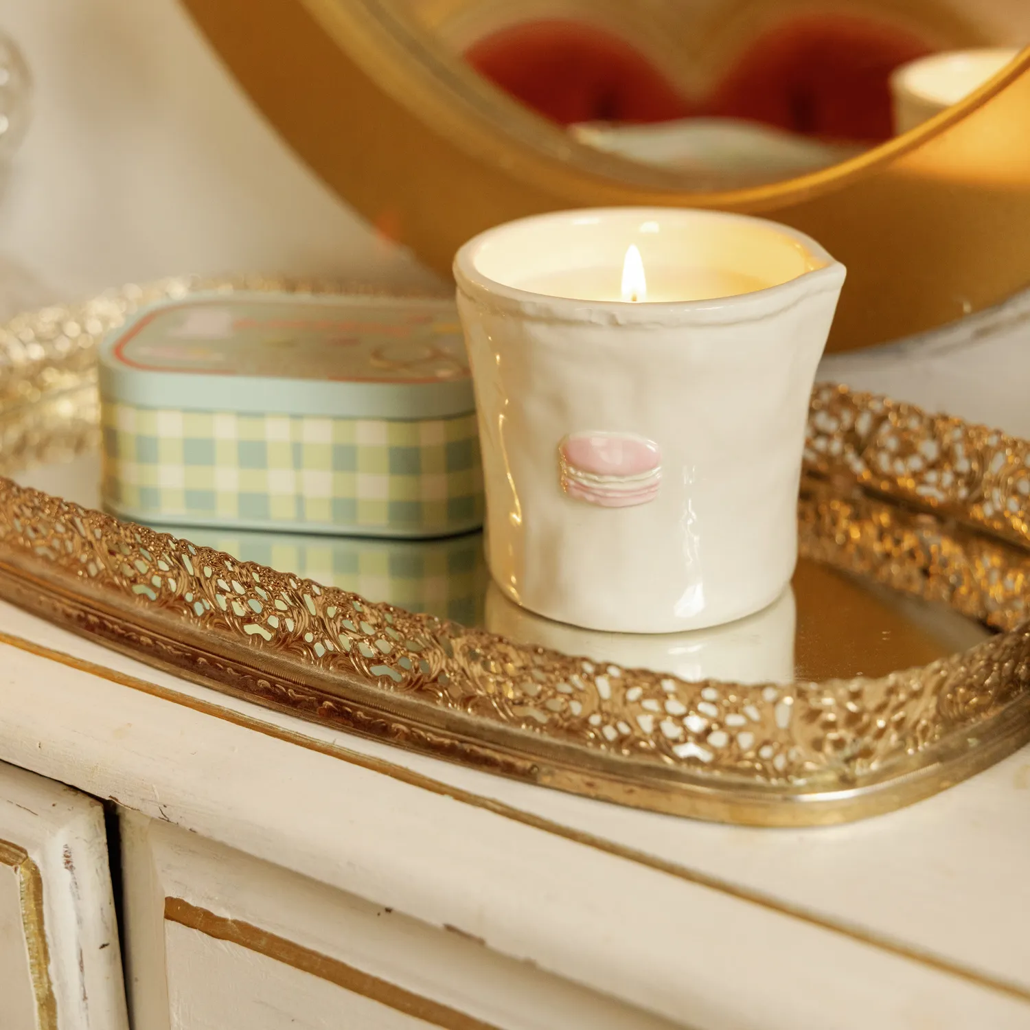 Paddywax Ceramic Macaron Candle