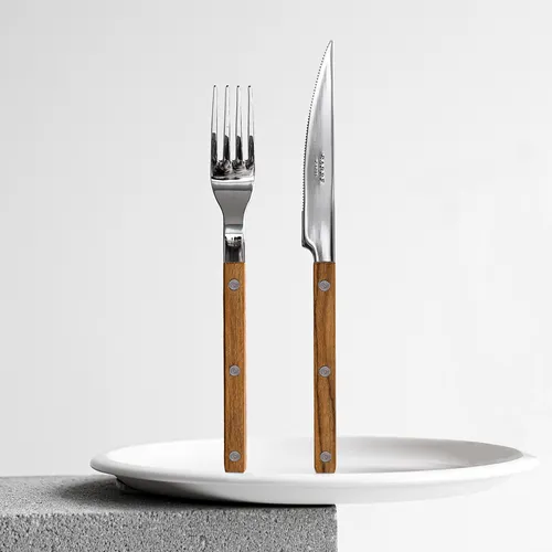 Sabre Bistrot 5-Piece Teak Wood Flatware Set