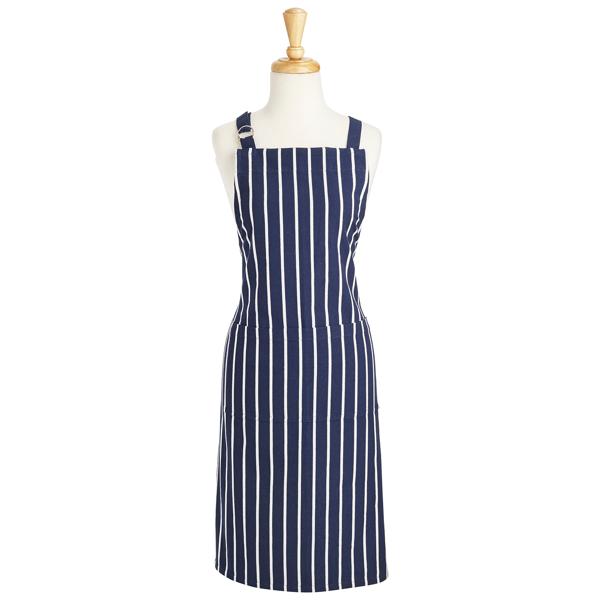 Sur La Table Blue Butcher Stripe Kitchen Apron