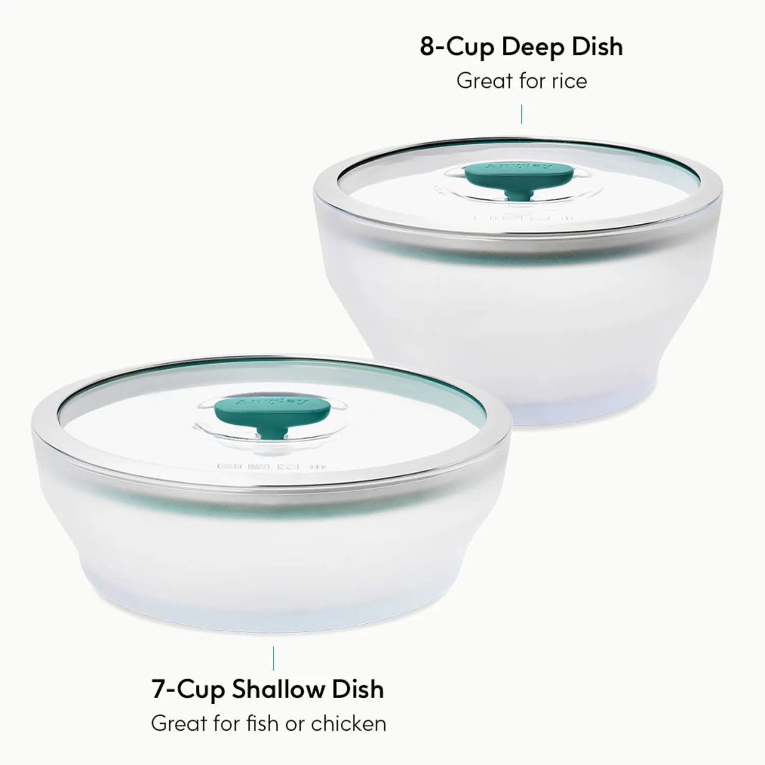 Anyday Microwave Large 4-Piece Glass Round Dish Set