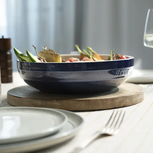 Staub Ceramic Shallow Serving Bowl, 11"