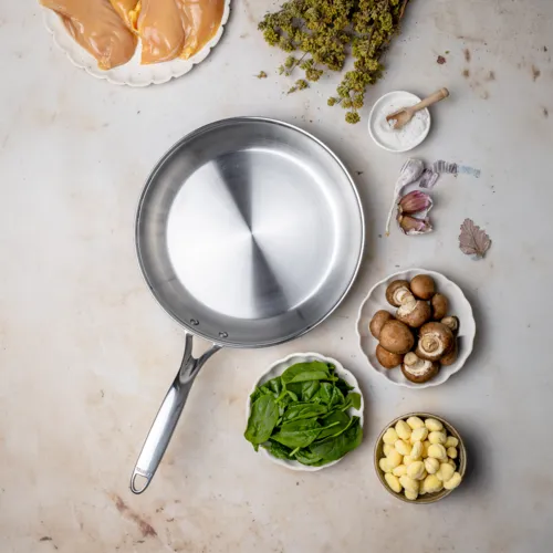 Cristel Castel'Pro Ultraply Professional Stainless Steel Skillet