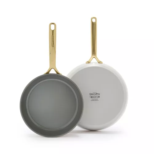 GreenPan GP5 Skillet Set with Champagne Handles  9.5" & 11"