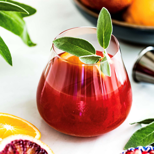 Blood Orange Sage Bourbon Cocktail