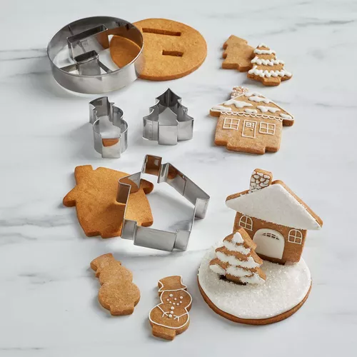 Sur La Table 3D Winter Village Cookie Cutter Set