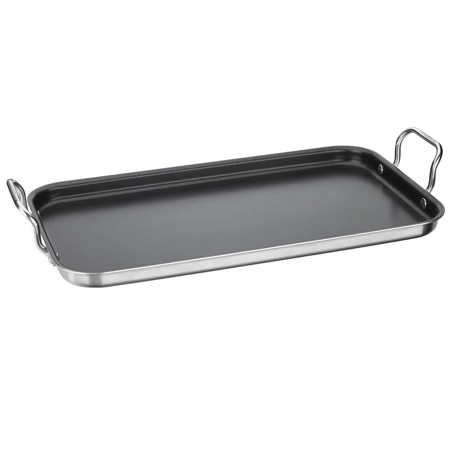 Cuisinart Multi-Clad Pro Stainless Steel Ceramic Nonstick Double Burner Griddle, 18" x 10"