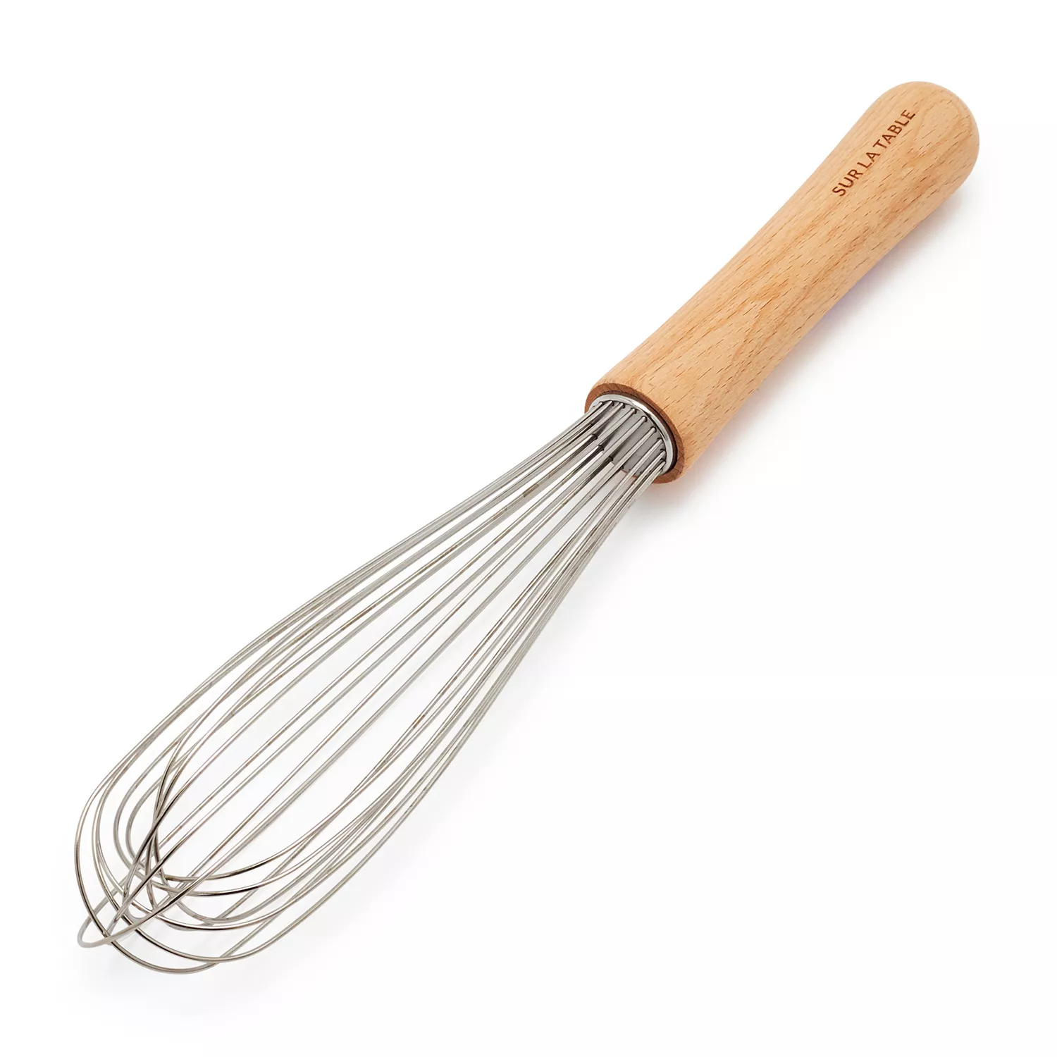 Sur La Table Beechwood-Handled French Whisk, 12