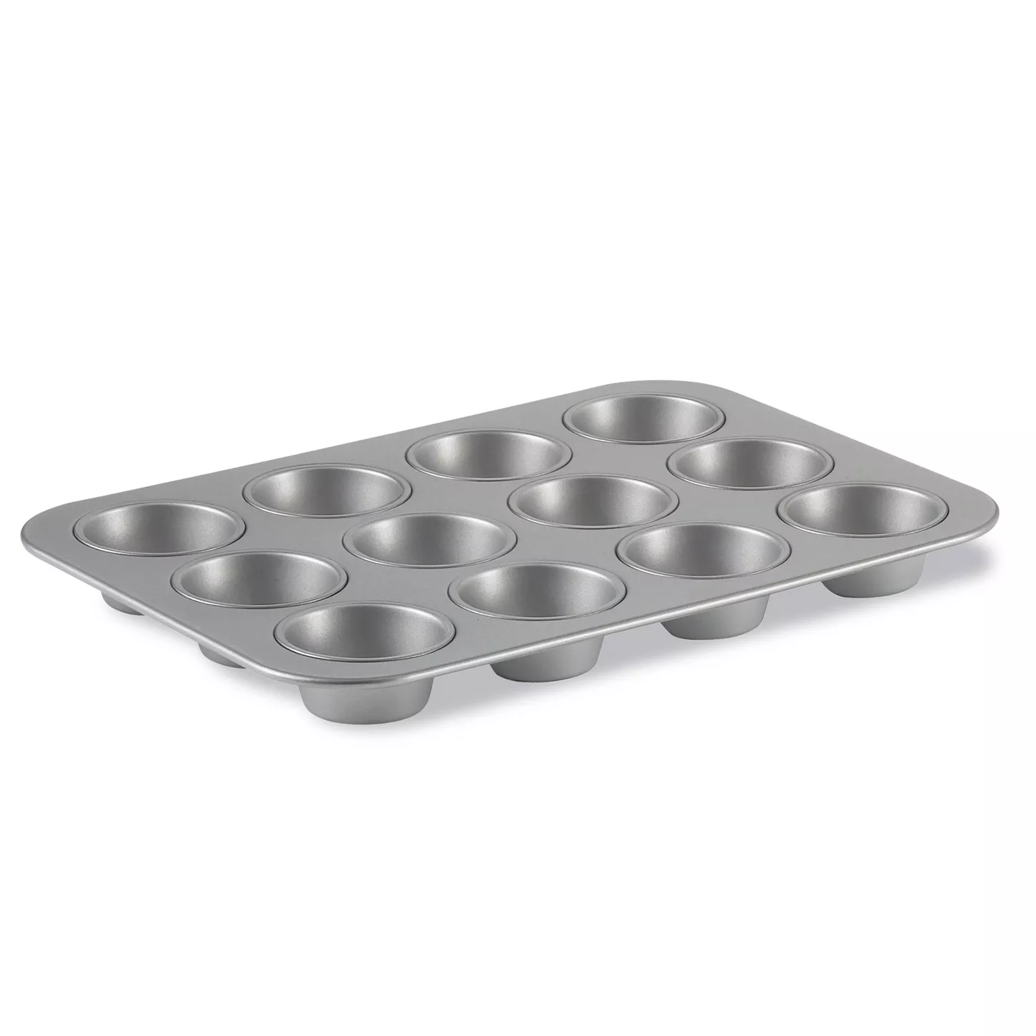 Choice 12 Cup 3.5 oz. Aluminum Muffin / Cupcake Pan - 14 x 11