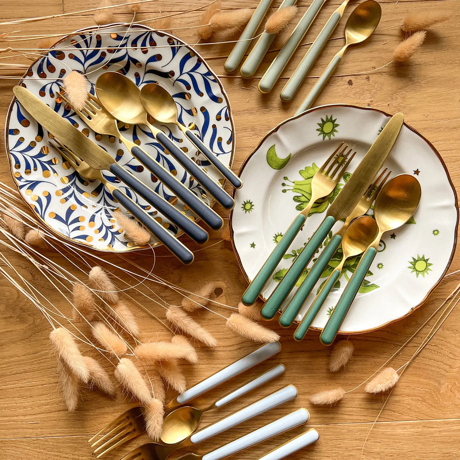 Mepra Fantasia 5-Piece Ice Gold Flatware Set