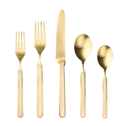 Mepra Fantasia 5-Piece Ice Gold Flatware Set