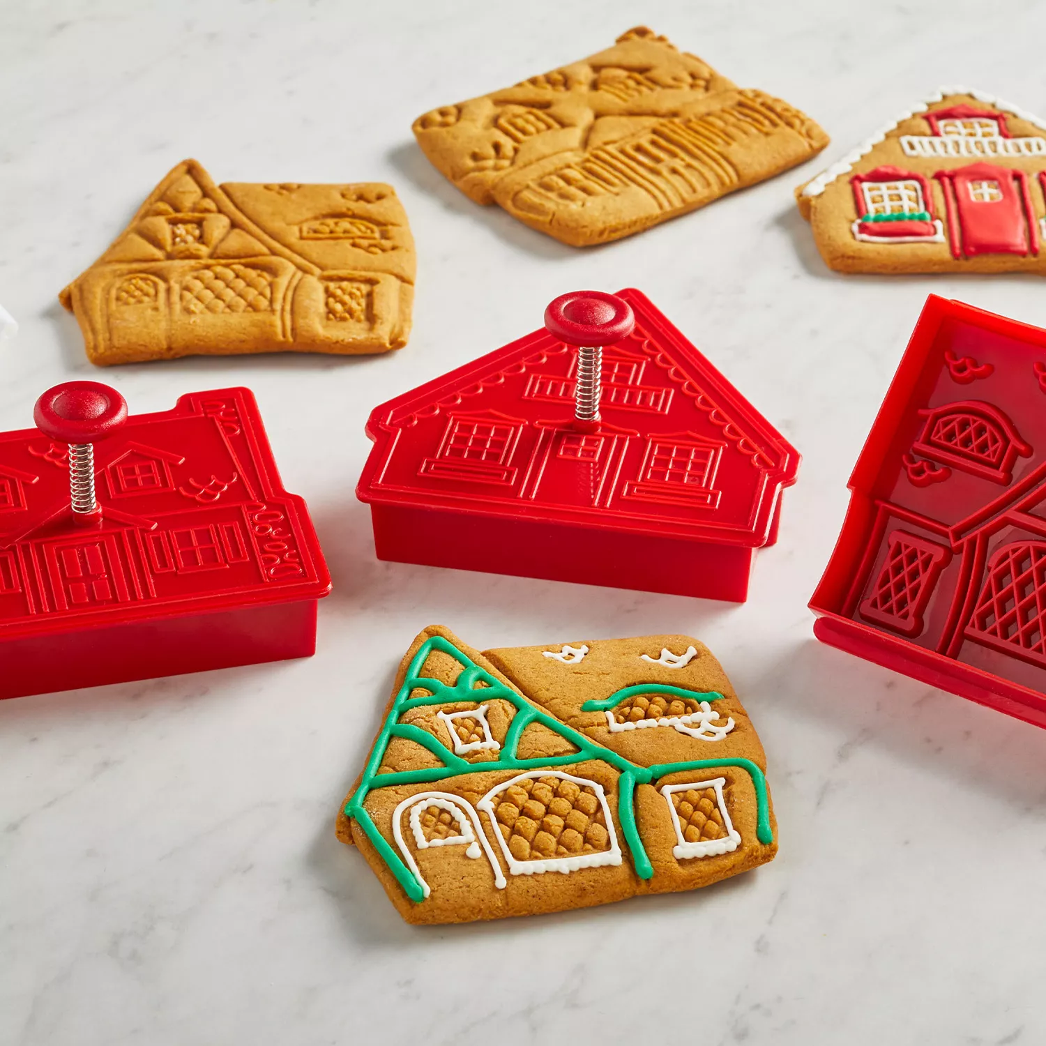 Sur La Table Gingerbread House Impression Cookie Cutters, Set of 3