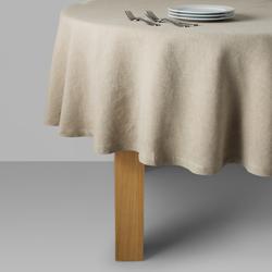 Sur La Table Natural Linen Tablecloth The flax natural linen cloth drapes well and washes beautifully