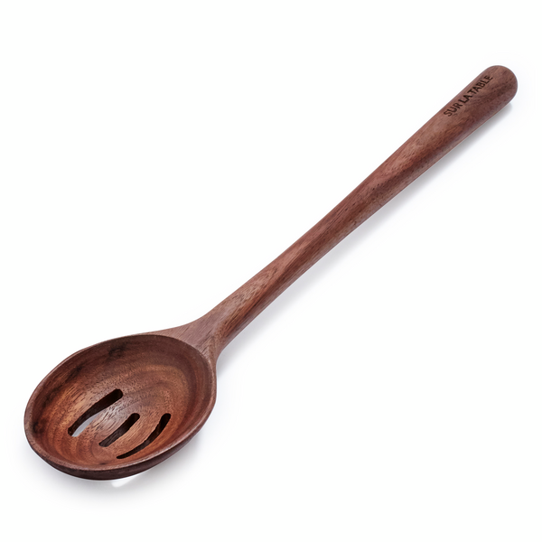 Sur La Table Walnut Slotted Spoon