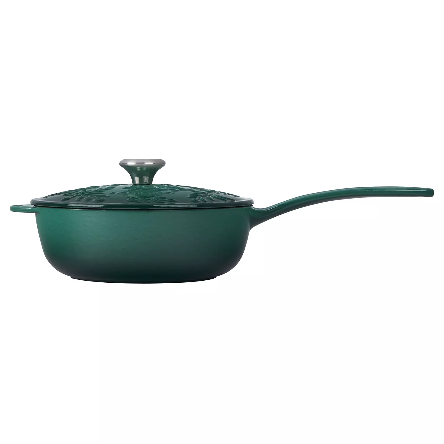 Le Creuset Enameled Cast Iron Braiser with an Olive Leaf Pattern