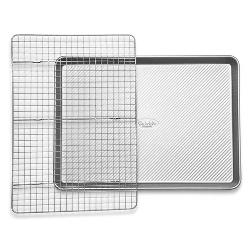 Sur La Table Platinum Pro Half Sheet Pan & Nonstick Cooling Rack Set