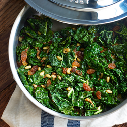 Tuscan Kale with Pine Nuts and Golden Raisins