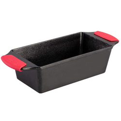 Lodge Cast Iron Loaf Pan with Silicone Handles, 8.5&#34; x 4.5&#34;
