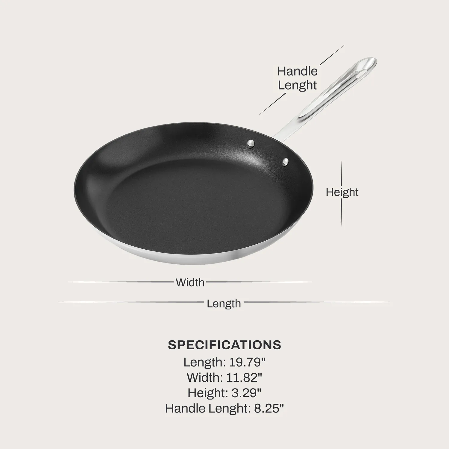 All-Clad D3 Stainless Steel Pro Nonstick Crepe Pan, 11"