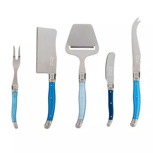 French Home 5-Piece Laguiole Cheese Knife, Fork and Slicer Set