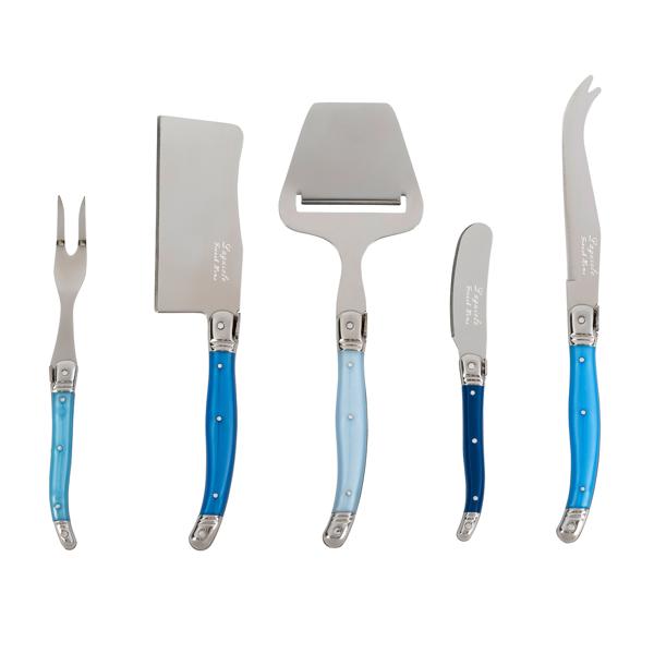 French Home 5-Piece Laguiole Cheese Knife, Fork and Slicer Set
