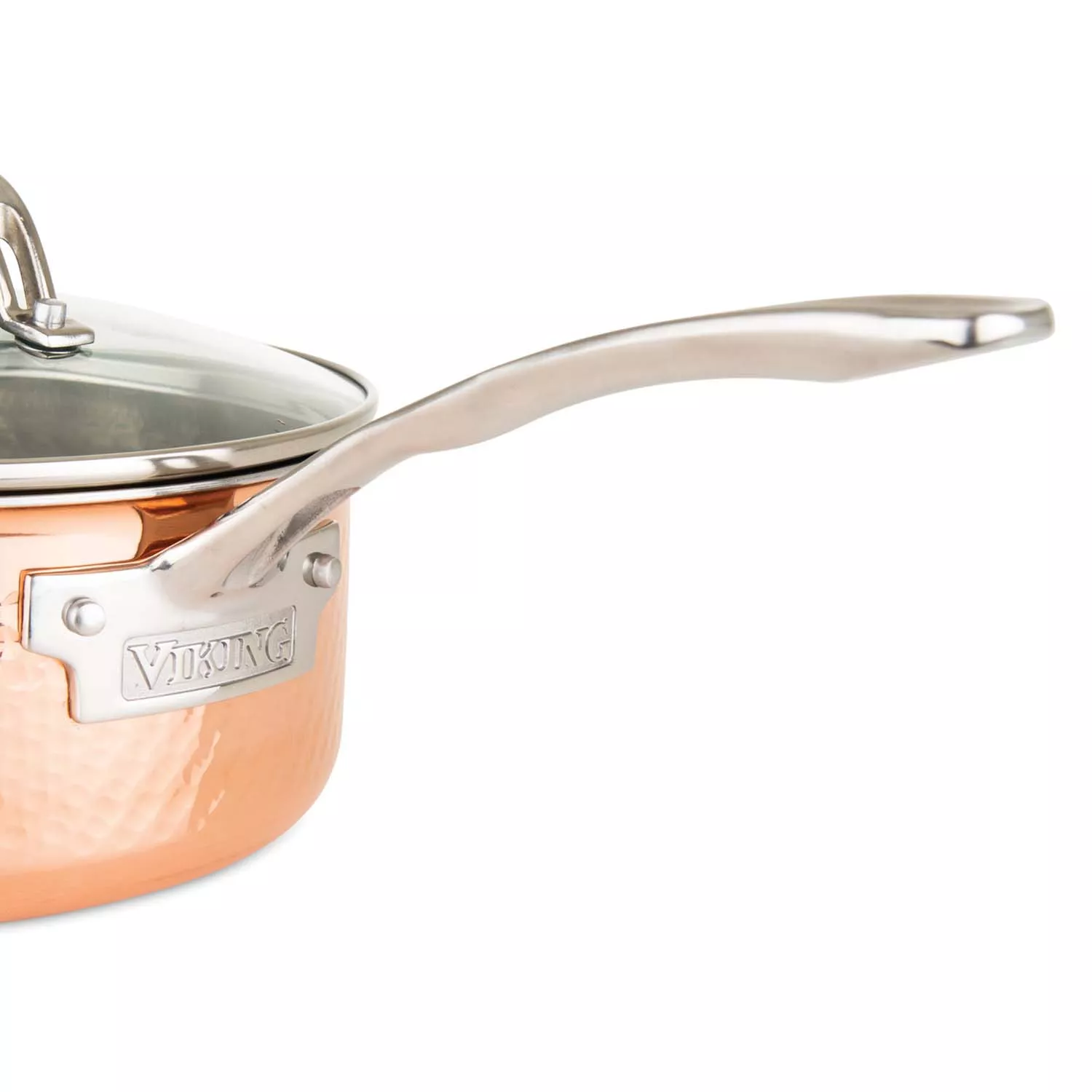Viking Copper Clad 3-Ply Hammered 10-Piece Cookware Set