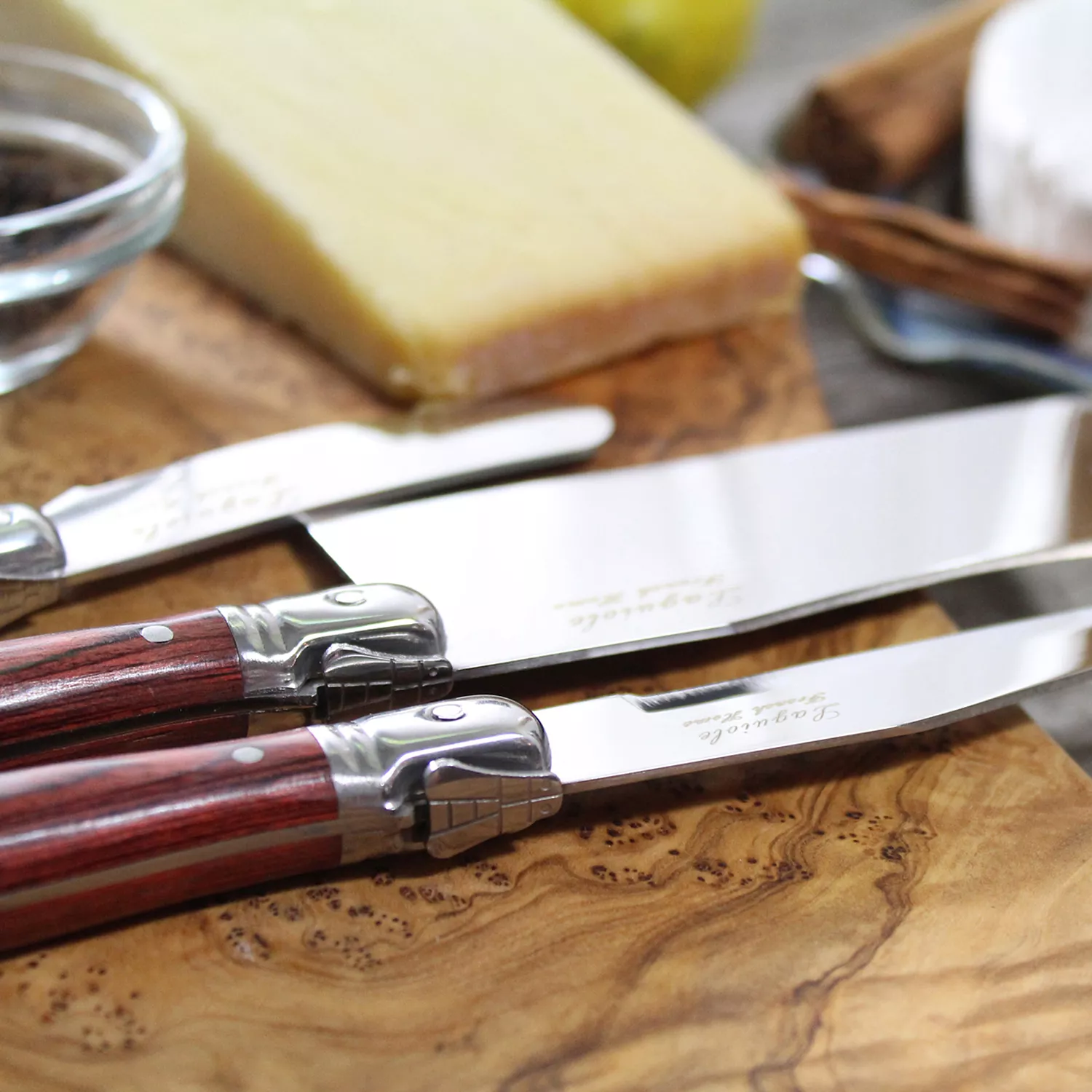 French Home 3-Piece Laguiole Cheese Knife Set