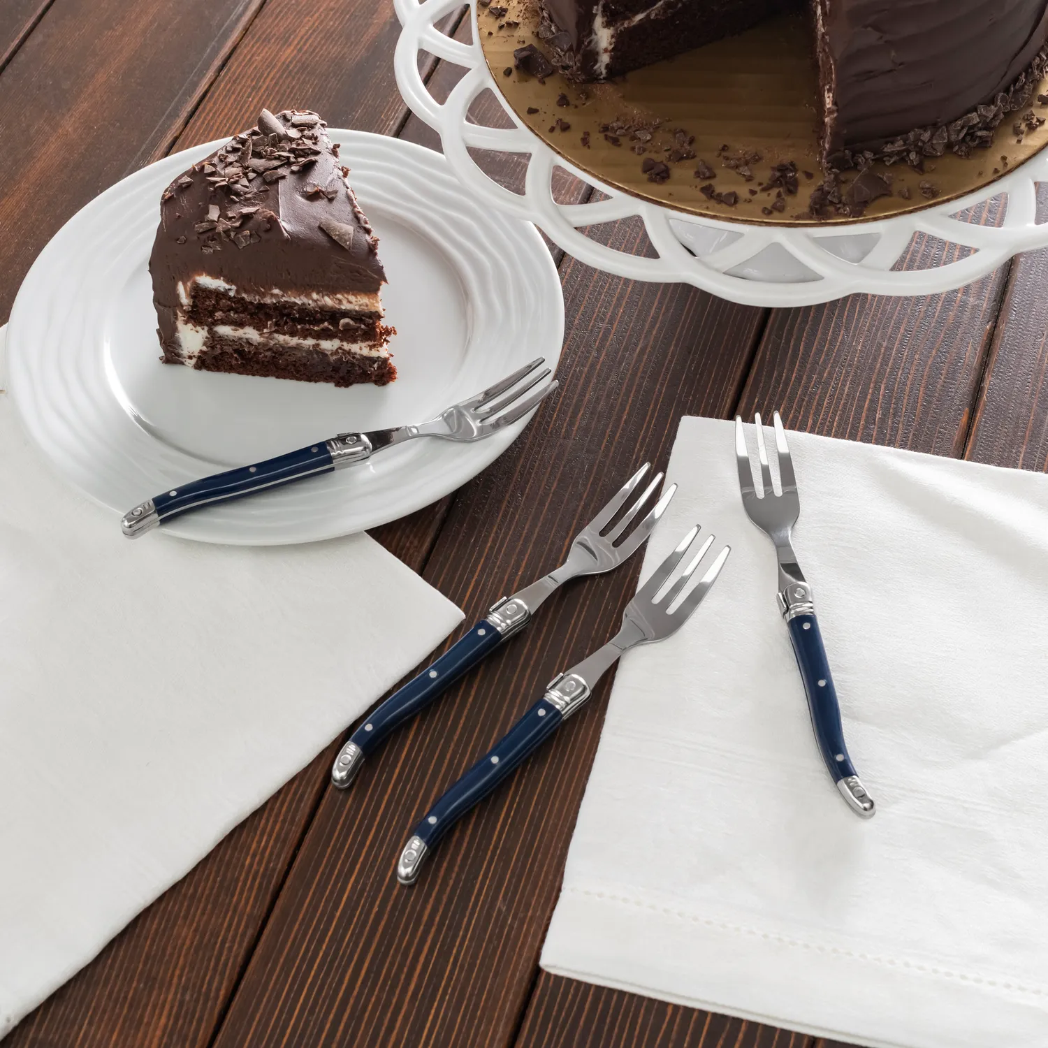 French Home Laguiole Cake Forks, Set of 4