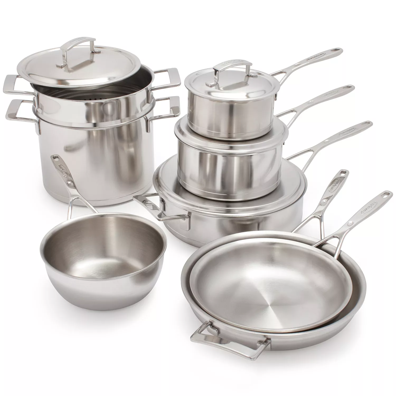 W Home 12-piece induction ready stainless steel cookware sets with