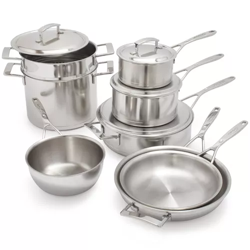 Demeyere Silver7 Stainless Steel 12-Piece Cookware Set