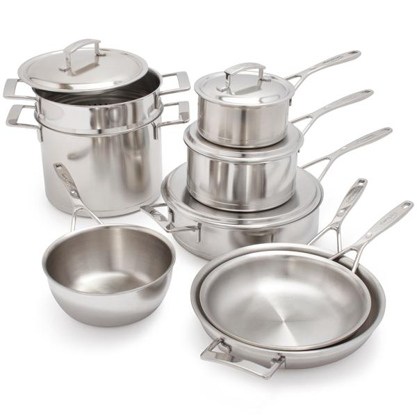 Demeyere Silver7 Stainless Steel 12-Piece Cookware Set