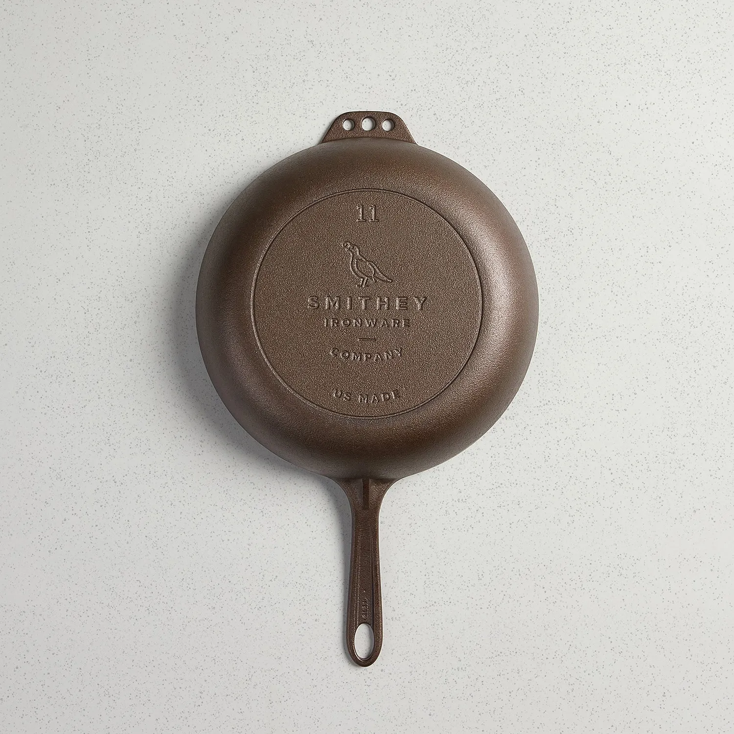 Smithey Polished Cast Iron Deep Skillet with Lid, 11"
