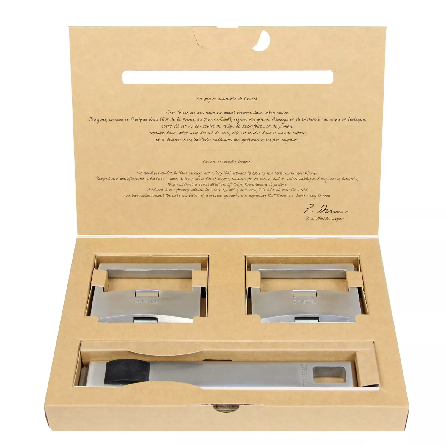 Cristel Strate Detachable, Interchangeable Handles, Set of 3