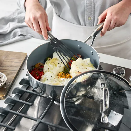 GreenPan Stainless Steel Valencia Pro Ceramic Nonstick 10-Piece Cookware Set