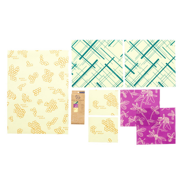 Bee&#8217;s Wrap Reusable Beeswax Variety Wraps, Set of 7