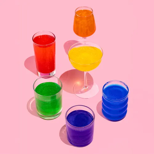 Art of Sucre Rainbow Cotton Candy Drink Glitter Bombs, Set of 6