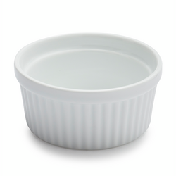 Sur La Table Porcelain Round Ramekin with Ribbed Side I love these small ramekins they are great for so many foods!