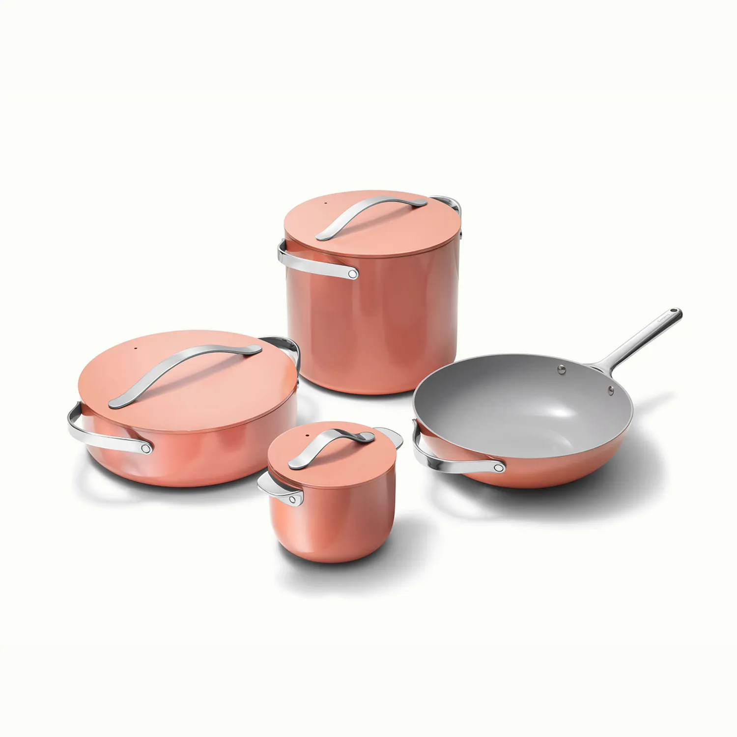 Caraway Ceramic Nonstick Cookware+ 7-Piece Set with Bonus Storage
